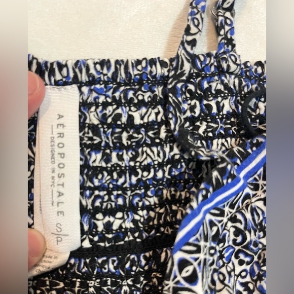 Aeropostale Lightweight Blue and Black Patterned Women's Mini Dress Size Small - Picture 7 of 12